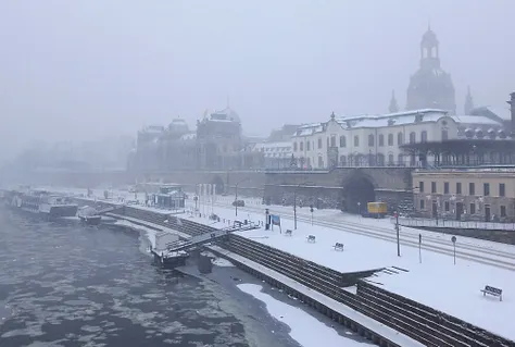 Snowy Dresden street