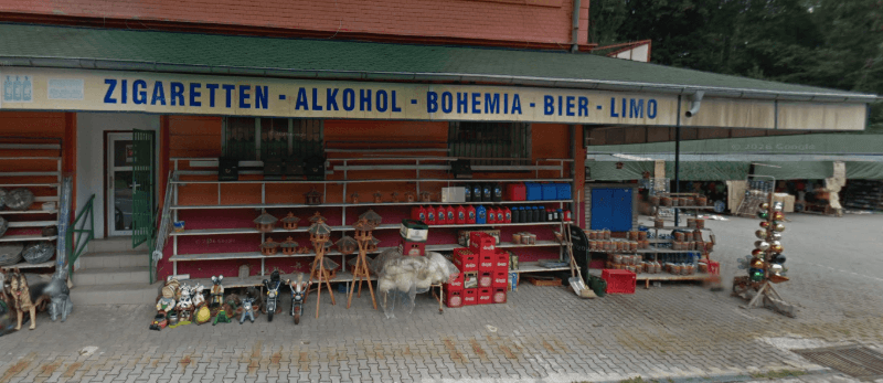 Souvenir and discount goods for sale in Petrovice