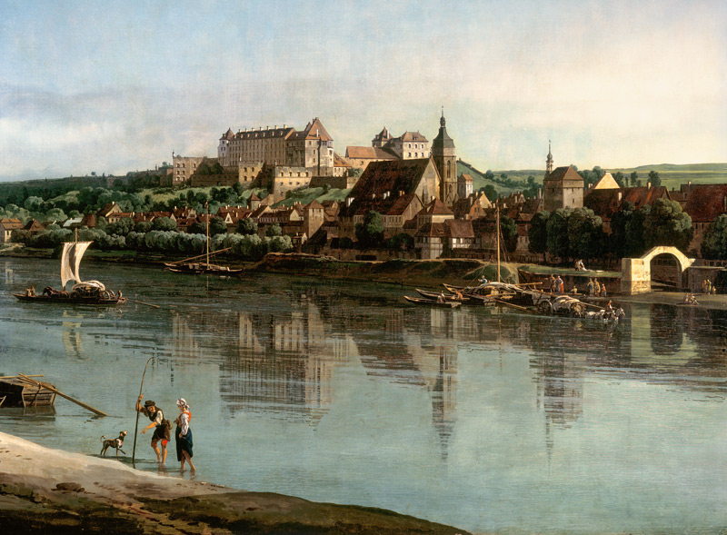 Bernardo Bellotto painting of Pirna by the river