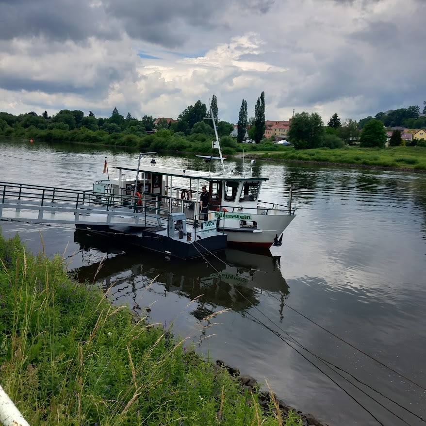 Ferry crossing the Elbe at Pirna