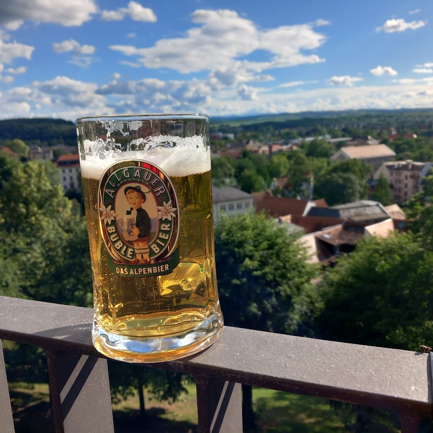 Drink with a view over the Saxon countryside near Sonnenstein